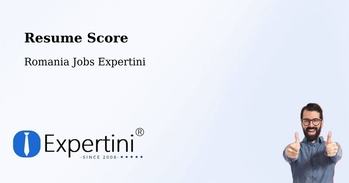 Resume Score & Job Description Match Tool – Meștera - Romania Jobs Expertini